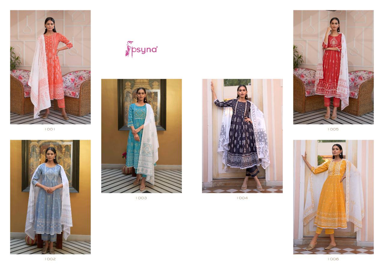 Psyna Pehnava 3 Fancy Party Wear Readymade Kurti With Pant And Dupatta Collection